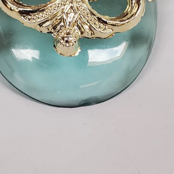 Etruscan Motif Acrylic and Gold-tone Earrings Large Statement - Picture 9 of 10